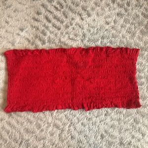 Red brandy tube top